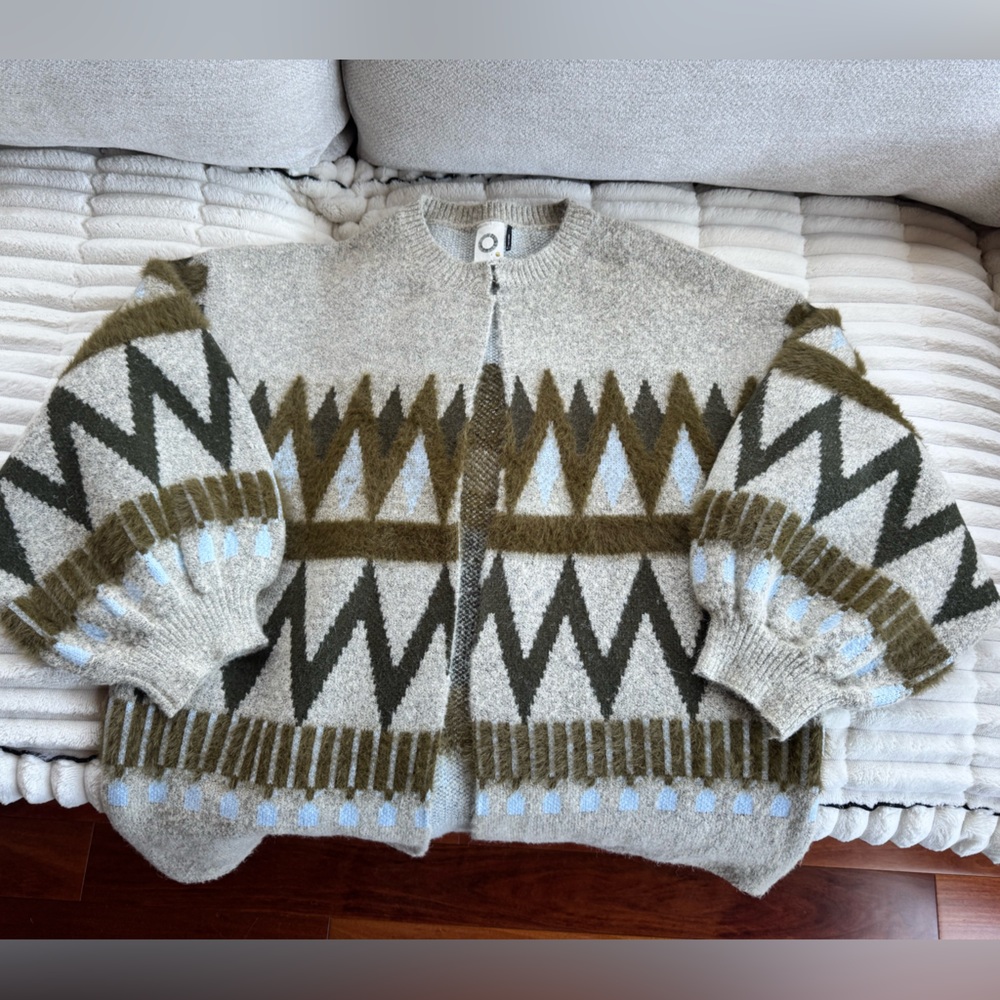 Akemi+Kin Anthropologie Geometric Patterned Sweater OS EUC